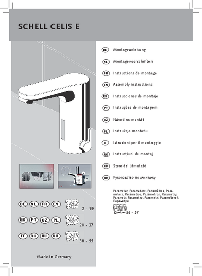 SCHELL Waschtisch-Armatur XERIS E-T - Schell - PDF Catalogs, Documentation