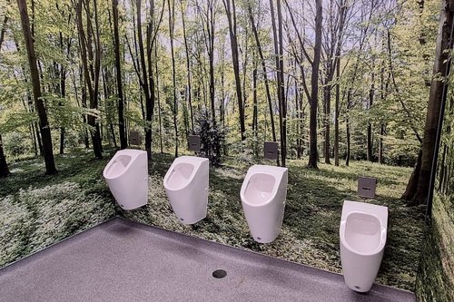 Urinalsteuerung EDITION E in den Sanitärräumen des Campingplatz Sonnenhof in Ellwangen.