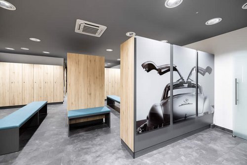 Herren-Umkleide im Therapie- und Fitnessstudio Fit & Fun in St. Leon-Rot