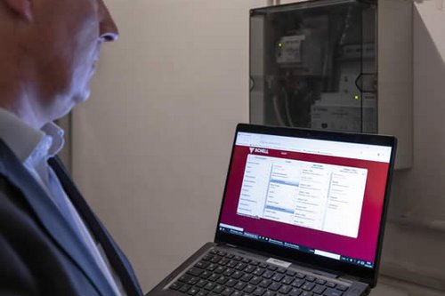 Bedienoberfläche des SCHELL Wassermanagement-Systems SWS auf einem Tablet