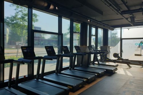 Laufbänder im Boutique Fitnessstudio EVO Fitness Bel & Main in Wien