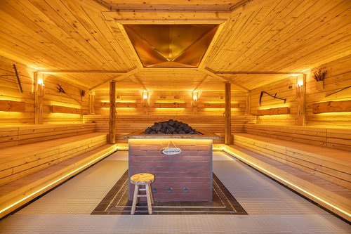 Neue Sauna mit Beleuchtung, Panorama Sauna Grafschaft-Holzweiler